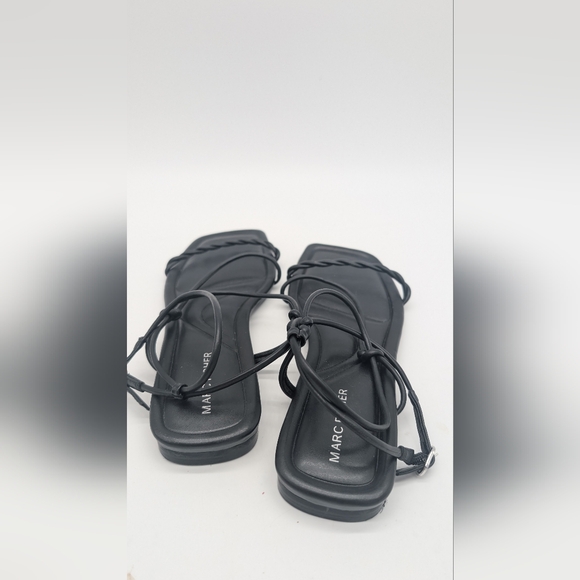 Marc Fisher Black Strappy Square Toe Lueth Sandals Size 9.5M - Picture 5 of 8